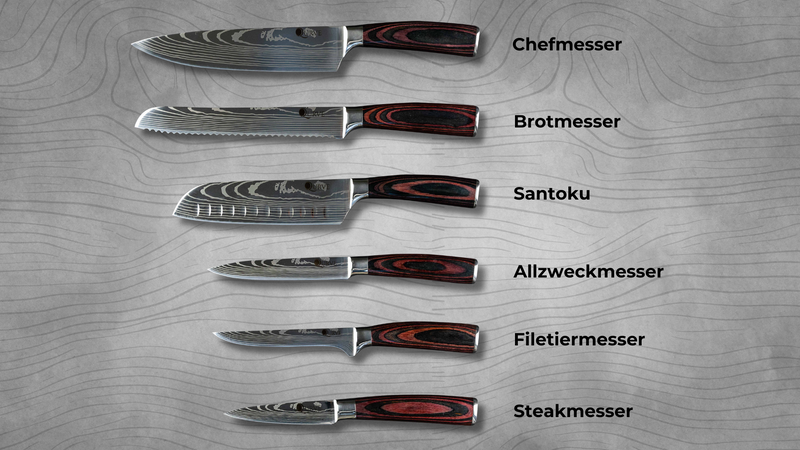 Messerset Classico - Qurve eine Marke von Calisso