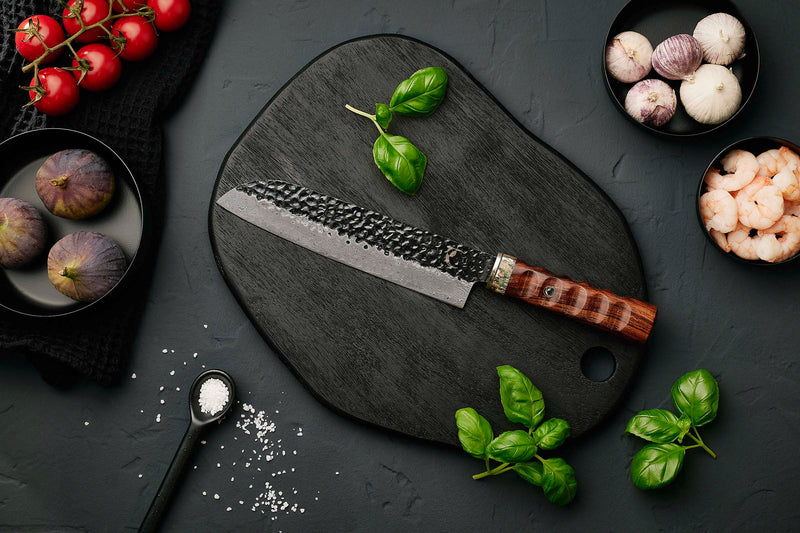 Messersäule Olive mit Messern